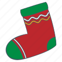 sock, winter, gift, xmas, christmas, clothing, decoration