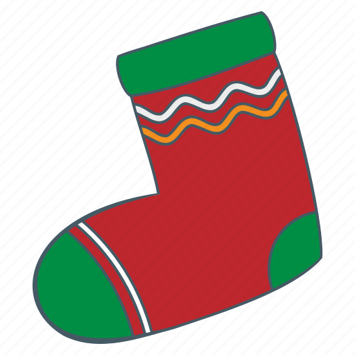 Sock, winter, gift, xmas, christmas, clothing, decoration sticker - Download on Iconfinder