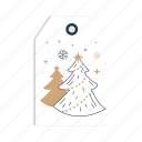 flat, icon, tag, christmas, label, badge, banner, snow, evergreen