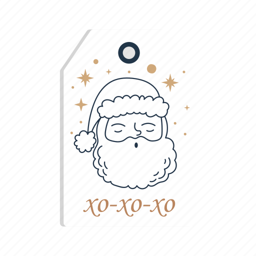 Santa, claus, flat, icon, tag, christmas, label icon - Download on Iconfinder