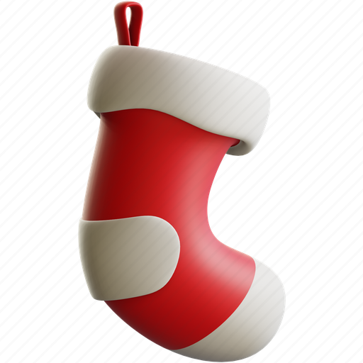 Christmas, gift, stocking, sock 3D illustration - Download on Iconfinder