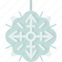 snow, flake, winter, ice, decoration