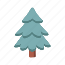 christmas, outdoor, flat, icon, decorated, tree, coniferous, trees, decorative