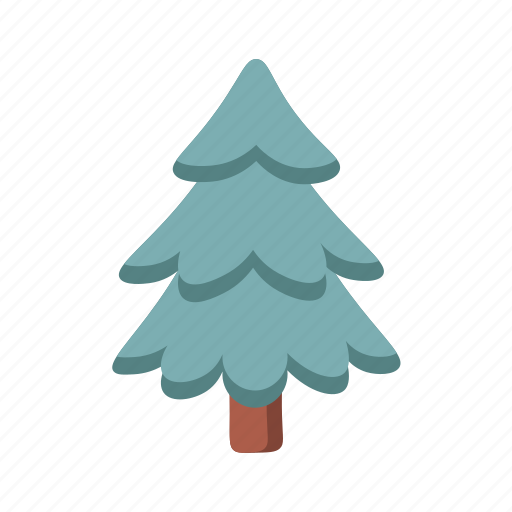 Christmas, outdoor, flat, icon, decorated, tree, coniferous icon - Download on Iconfinder