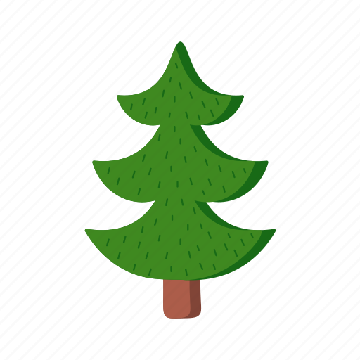 Christmas, ceder, evergreen, flat, icon, decorated, tree icon - Download on Iconfinder