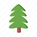 christmas, ceder, flat, icon, tree, decorated, coniferous, trees