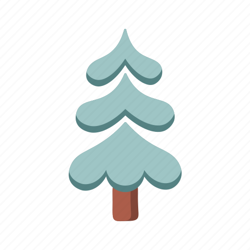 Christmas, white, flat, icon, decorated, tree, coniferous icon - Download on Iconfinder