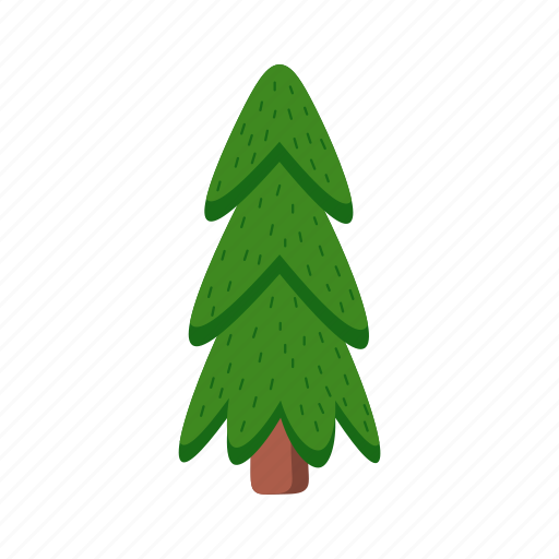 Christmas, holiday, decor, flat, icon, decorated, tree icon - Download on Iconfinder