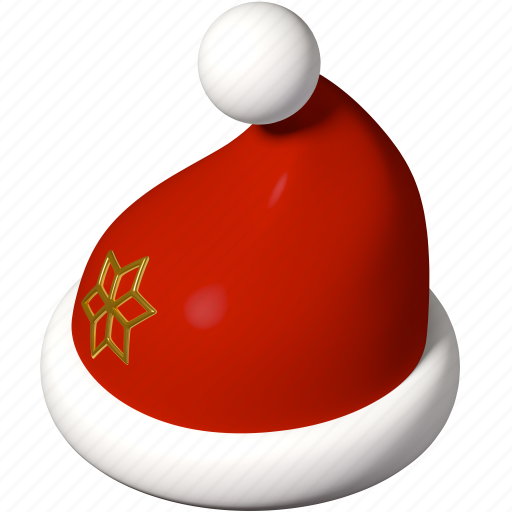 Christmas, new year, santa hat, santa 3D illustration - Download on Iconfinder