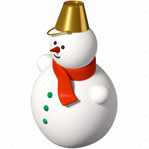 Snowman, winter, new year, holiday 3D illustration - Download on Iconfinder