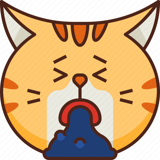Cute, cat, emoticon, emoji, puke, avatar, smileys icon - Download on Iconfinder