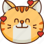 cute, cat, emoticon, emoji, avatar, hearts, smileys 