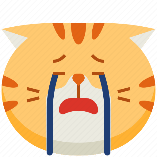 Cute, emoticon, avatar, cry, smileys, cat, emoji icon - Download on Iconfinder