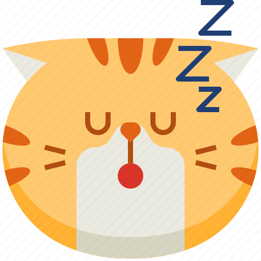 Cute, emoticon, avatar, smileys, cat, sleep, emoji icon - Download on Iconfinder