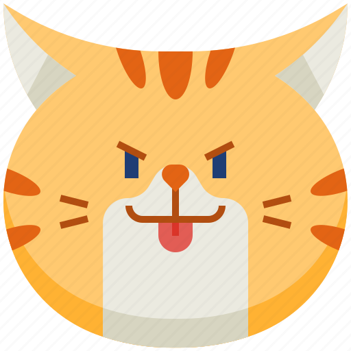 Cute, emoticon, avatar, smileys, naughty, emoji, cat icon - Download on Iconfinder