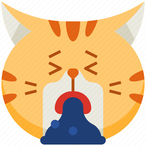 Cute, emoticon, avatar, puke, smileys, cat, emoji icon - Download on Iconfinder