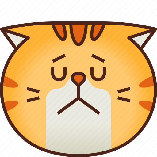 Cute, emoticon, avatar, smileys, cat, emoji, sad icon - Download on Iconfinder