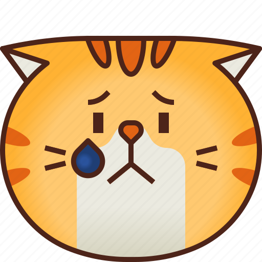 Cute, emoticon, avatar, upset, smileys, cat, emoji icon - Download on Iconfinder