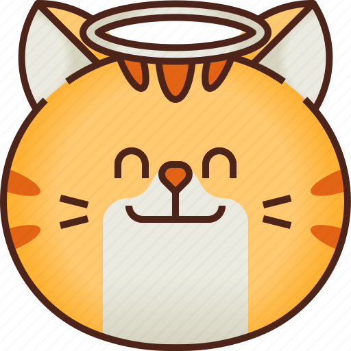 Angel, cute, emoticon, avatar, smileys, cat, emoji icon - Download on Iconfinder
