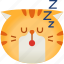 cat, sleep, avatar, emoticon, emoji, smileys, cute 