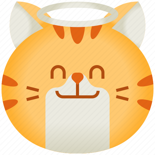 Cat, avatar, emoticon, emoji, smileys, cute, angel icon - Download on Iconfinder