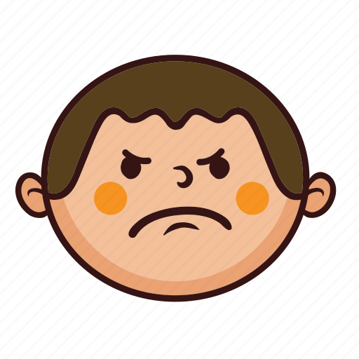 Angry, boy, chubby, cute, fat, kid, smile icon - Download on Iconfinder