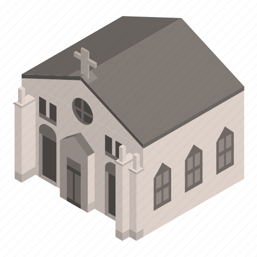 Big, cartoon, church, house, isometric, logo, silhouette icon - Download on Iconfinder
