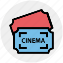 cinema, cinema ticket, concert, movie, raffle, theater, ticket