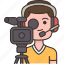 cameraman, video, recording, broadcast, studio 