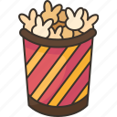 popcorn, bucket, snack, appetizing, movie