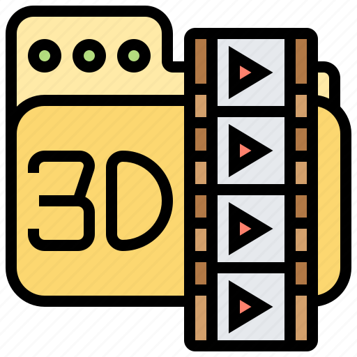 3d, cinema, movie, stereoscopic, technology icon - Download on Iconfinder