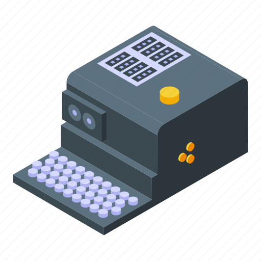 Retro, cipher, isometric icon - Download on Iconfinder