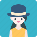 avatar, girl, hat, profile, woman