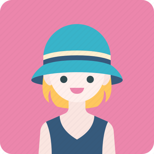 Avatar, girl, hat, profile, woman icon - Download on Iconfinder