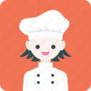 avatar, chef, girl, hat, profile, woman