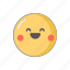 emoji, happy, new, shape, star, vector 