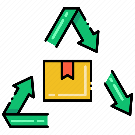 Arrows, box, downcycling, package icon - Download on Iconfinder