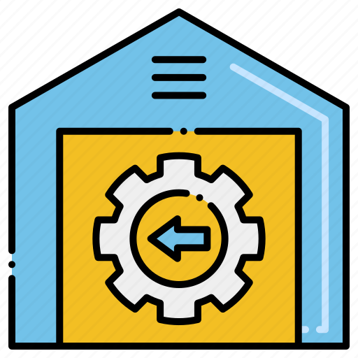 Gear, logistics, product, reverse icon - Download on Iconfinder