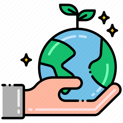 Globe, hand, sustainability icon - Download on Iconfinder