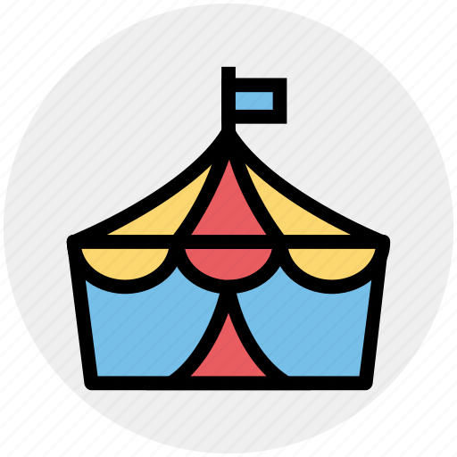 Carnival, circus, entertainment, guest tent, marquee, shows, tent icon - Download on Iconfinder