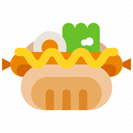 Bread, food, hotdog, meal, mustard, sandwich, sausage icon - Download on Iconfinder