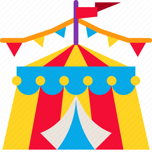 Carnival, circus, entertainment, festival, tent icon - Download on Iconfinder