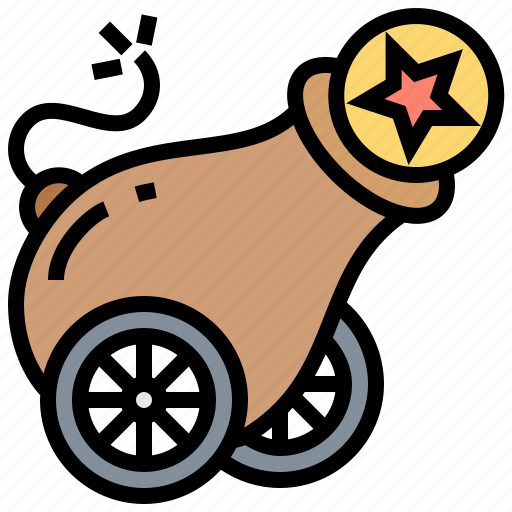 Cannon, carnival, circus, shooting, show icon - Download on Iconfinder