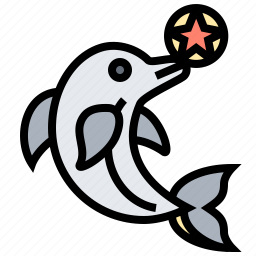 Aquarium, dolphin, marine, performance, show icon - Download on Iconfinder