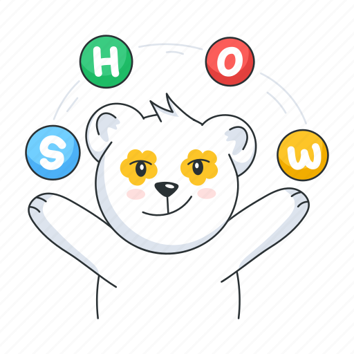 Juggling show, bear show, circus show, circus bear, juggling bear icon - Download on Iconfinder