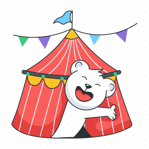 Circus tent, carnival tent, carnival bear, big top, circus marquee icon - Download on Iconfinder