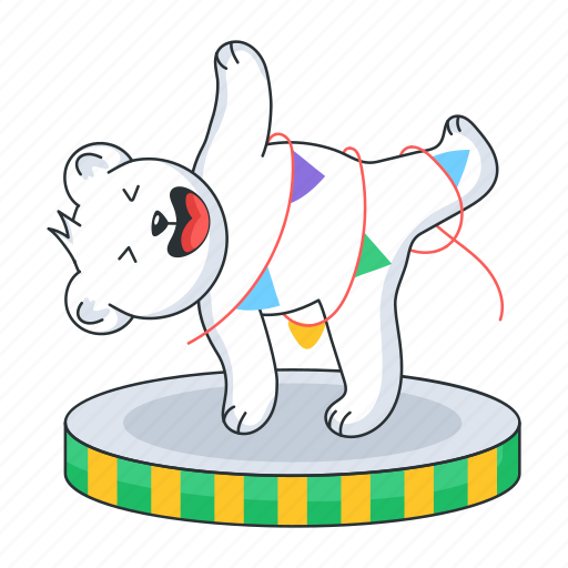 Circus performer, circus entertainer, bear performance, bear show, circus show icon - Download on Iconfinder