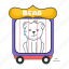 bear cage, circus bear, circus cage, circus animal, pet cage 