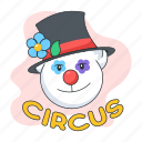 circus clown, clown face, circus bear, clown bear, circus entertainer