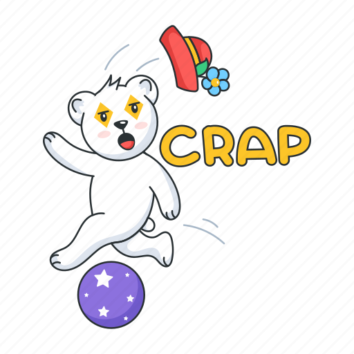 Ball walk, balancing ball, circus bear, bear show, bear performance icon - Download on Iconfinder